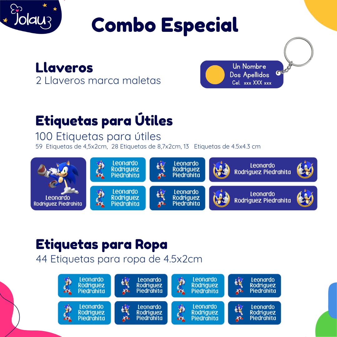 COMBO ETIQUETAS PARA ROPA Y UTILES 15