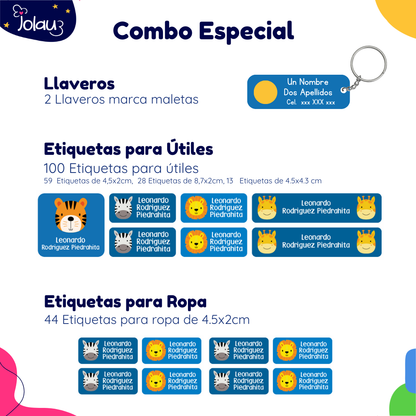 COMBO ETIQUETAS PARA ROPA Y UTILES 19
