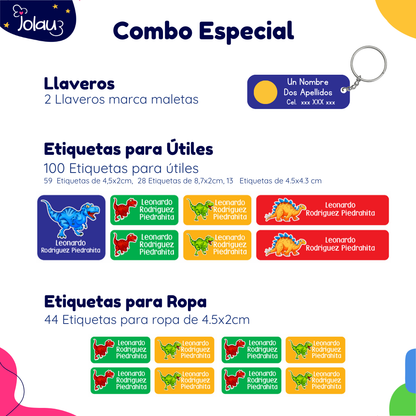 COMBO ETIQUETAS PARA ROPA Y UTILES 26
