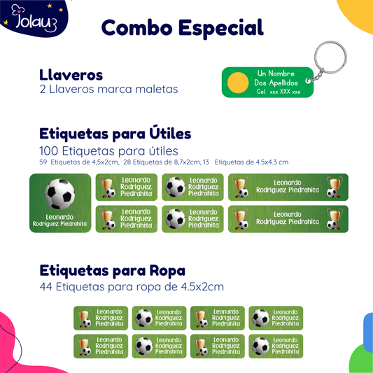 COMBO ETIQUETAS PARA ROPA Y UTILES 31