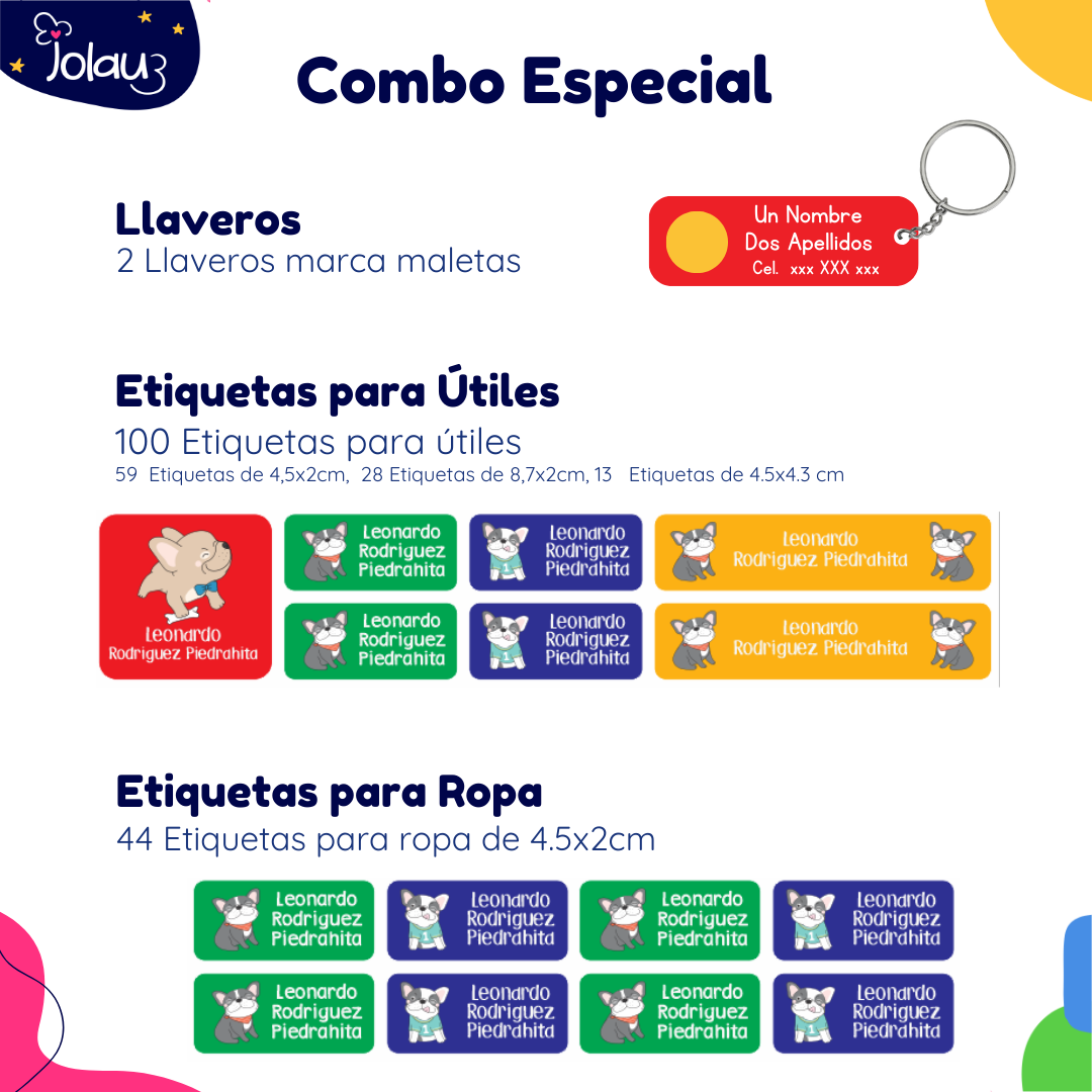 COMBO ETIQUETAS PARA ROPA Y UTILES 03