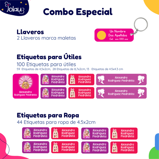 COMBO ETIQUETAS PARA ROPA Y UTILES 63