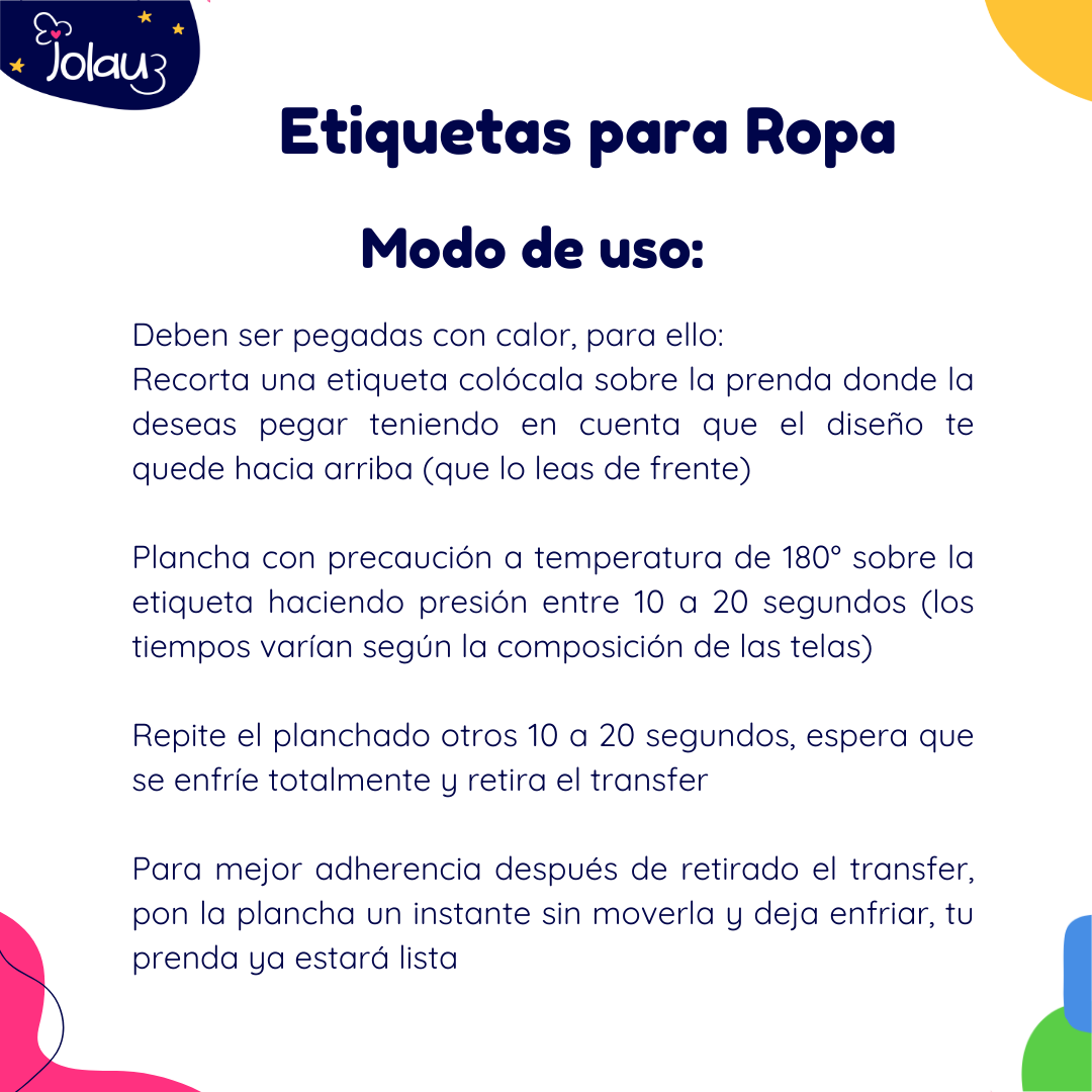 COMBO ETIQUETAS PARA ROPA Y UTILES 09