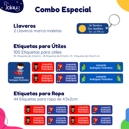 COMBO ETIQUETAS PARA ROPA Y UTILES 07