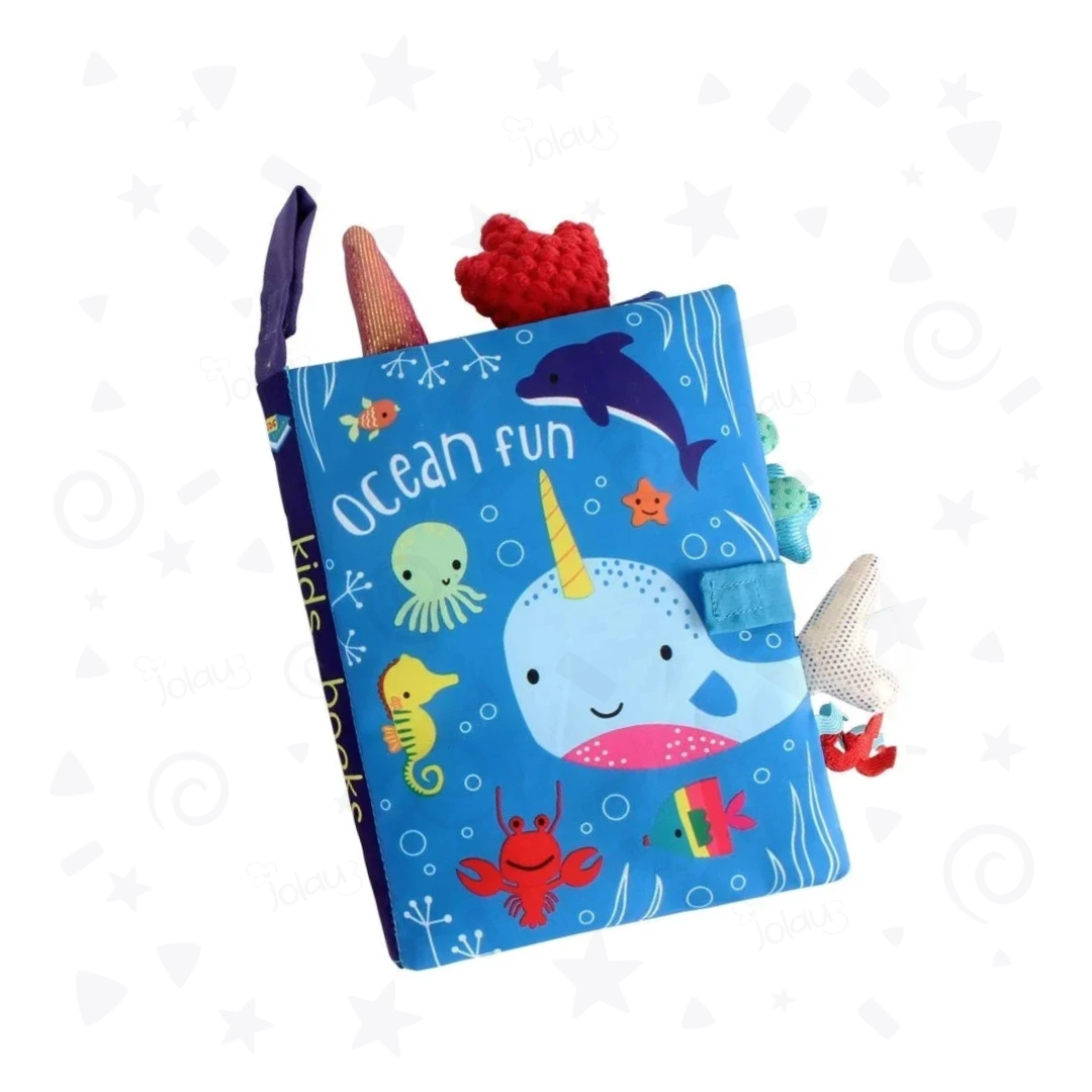 LIBRO DE TELA PARA BEBE CON TEXTURAS OCEAN FUN