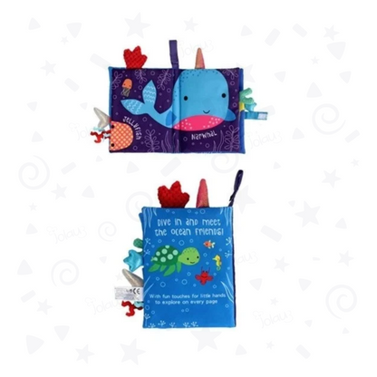 LIBRO DE TELA PARA BEBE CON TEXTURAS OCEAN FUN