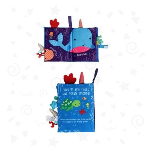 LIBRO DE TELA PARA BEBE CON TEXTURAS OCEAN FUN