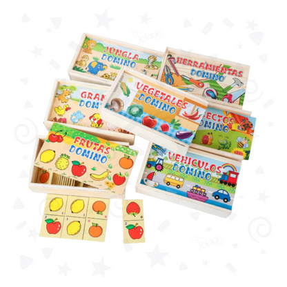 DOMINO DE MADERA PARA NIÑOS