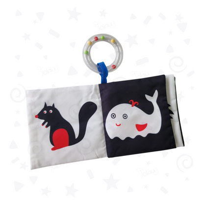 LIBRO DE TELA PARA BEBE ALTO CONTRASTE DE ANIMALES