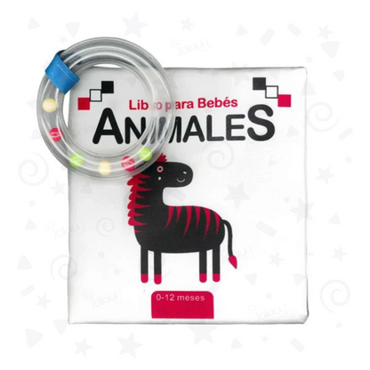 LIBRO DE TELA PARA BEBE ALTO CONTRASTE DE ANIMALES